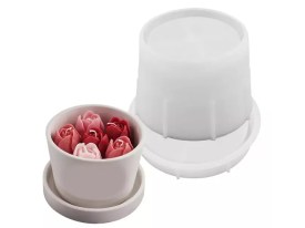 Molde silicona maceta grande con plato